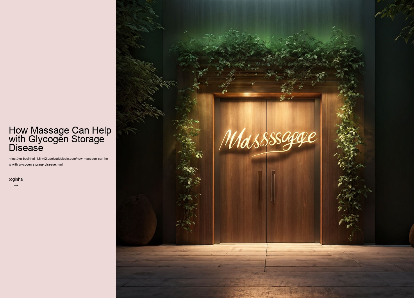 How Massage Can Help with Glycogen Storage Disease